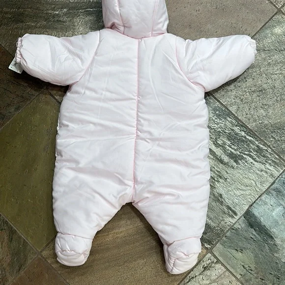 NWT Petit Bateau pink microfiber snowsuit size 6 months - Picture 6 of 6